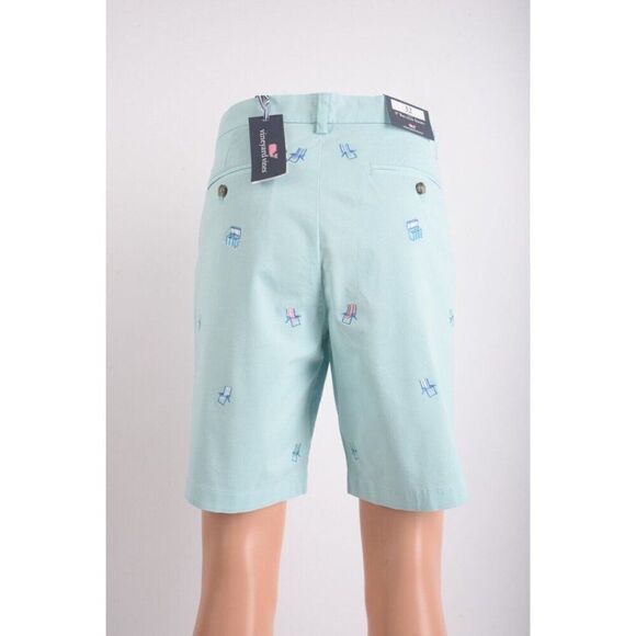 Vineyard Vines Mens Embroidered Breaker Shorts US 35 Beach Chair 9" Blue NWT - Picture 4 of 7